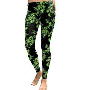 WOMEN LEAVE DIGITAL PRINT LEGGINGS